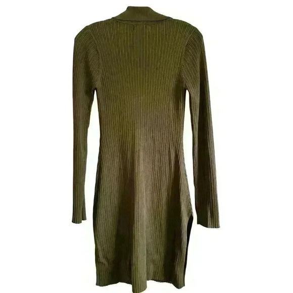 NICHOLAS NWOT Olive Ribbed Knit "Jasmin Tunic" Dress Sz M - Picture 16 of 16